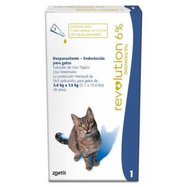 Imagem de 10 Antipulgas Revolution 6% Gatos De 2,6 A 7,5 Kg - Zoetis