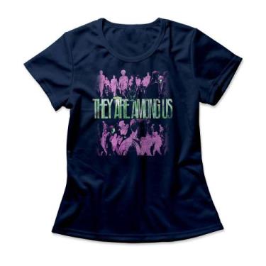 Imagem de Camiseta Feminina They Are Among Us - Studio Geek, P, Azul marinho