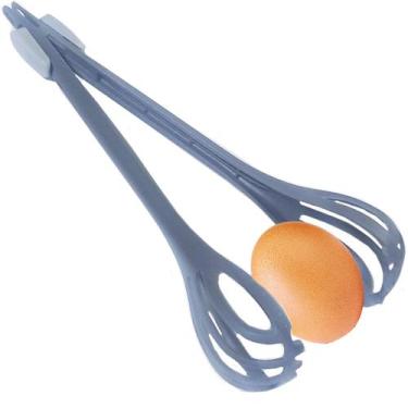 Imagem de Pegador e Batedor 2 Em 1 Em Nylon Com Trava Pinça Fouet de 29cm - Cent