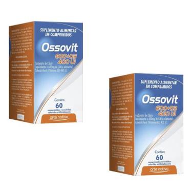 Imagem de Kit 2 Vitamina Cálcio+Vitamina D 60Cpr Ossovit - Arte Nativa