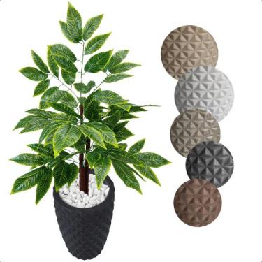 Imagem de Brasileirinho Planta Artificial com Vaso Decorativo - Flor de Mentirin