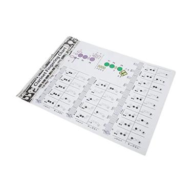 Imagem de Clarinete Dedilhado Gráfico Clarinete Acordes Cartaz Gráfico de Treinamento para Estudantes Iniciantes Estúdios Papel Revestido de Uso Portátil (Partitura de acordes de clarinete