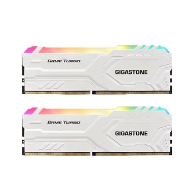 Imagem de RGB DDR4 RAM: kit GIGASTONE Game Turbo de 16 GB (2 x 8 GB) DDR4 3600 MHz PC4-28800 CL, 16-20-20-40, Intel XMP 2.0 AMD Ryzen 1,35 V UDIMM 288pin sem buffer sem ECC PC D. Esktop de M Emória alto