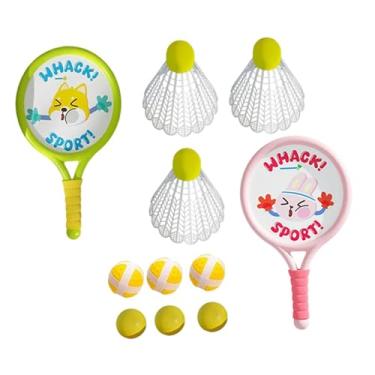 Imagem de Colaxi 2 Peças Badminton Raquete para Crianças Badminton Petecas com Petecas Gift Sport Game Sports Toy para Quintal Lawn, Contém 9 Bolas