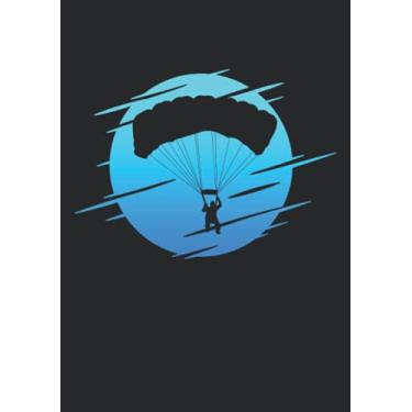 Imagem de Notizbuch A5 kariert mit Softcover Design: Fallschirmspringer Logo Skydiving Skydiver Fallschirm: 120 karierte DIN A5 Seiten