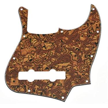 Imagem de Dopro 5 cordas Jazz Bass Pick Guard J Bass Scratch Plate para EUA/Mexican Fender 5 cordas Jazz Bass Tiger Stripe