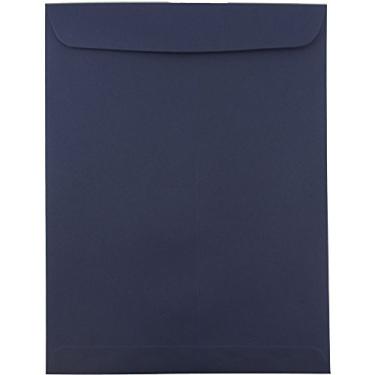 Imagem de Envelopes de papel de ponta aberta com fecho de goma JAM Paper (10 x 13), Azul marinho, 25 per Pack