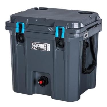 Imagem de Cubix Outdoors QuadraX 2 em 1 dispensador rígido de bebidas 2 em 1, portátil para festas, acampamento, praia | Use como jarro de água ou refrigerador de bebidas esportivas | Retenção de frio por 5