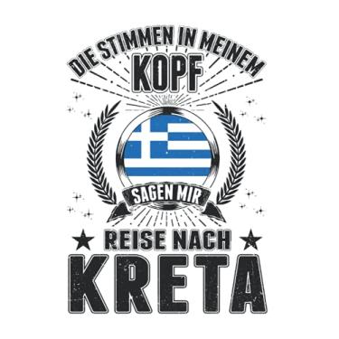 Imagem de Kreta Notizbuch: Griechenland Urlaub Rhodos Kreta Reise/Die Stimmen in meinem Kopf Sagen mir Reise nach Kreta / 6x9 Zoll / 120 linierte Seiten