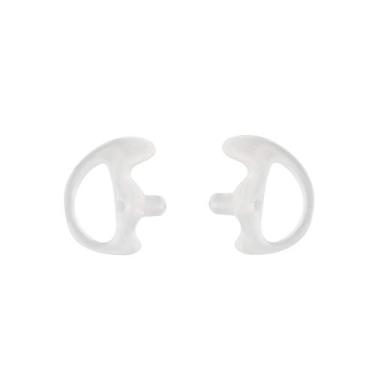 Imagem de Yolipar Fone de ouvido de silicone macio de substituição para walkie talkie, kit de áudio com tubo acústico de ar (branco, pequeno (1 par))