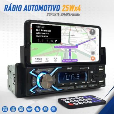 Imagem de Rádio Com Suporte Tigra Bluetooth USB Apoio Celular - Tech One