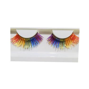Imagem de Cílios Postiços Mega Volume Coloridos Carnaval Brilhante Make Bloquinh