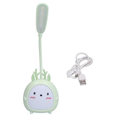 Imagem de Lâmpada de mesa dobrável para crianças de 360 ​​graus para crianças gradiente de cor multifuncional Luz para o escritório de desenho animado azul desenho de desenho animado (Verde)