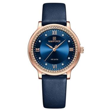 Imagem de Relógio De Pulso À Prova D' Água Moda Casual Ladies naviforce, Azul