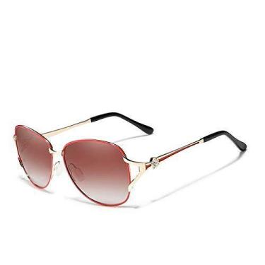 Imagem de Óculos de Sol Feminino Elegante Kingseven Proteção UV400 Polarizados N