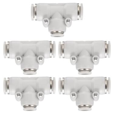 Imagem de HARFINGTON 5 peças de encaixes push to connect tubo de 3/8 polegada OD x 5/16 polegadas OD, kit de encaixe pneumático de mangueira de ar de conexão rápida de plástico T reduzindo 3 vias conector de