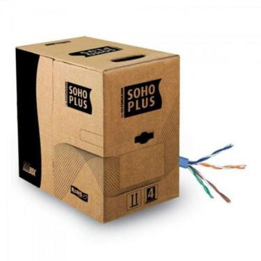Imagem de Cabo De Rede Cat5E Cmx Azul Cx 305M Sohoplus