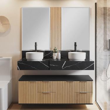 Imagem de Bancada em Porcelanato 120cm Ripy para Cuba de Apoio