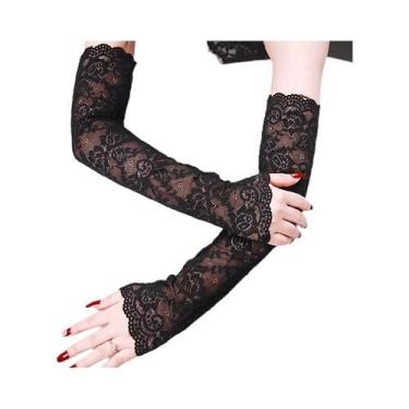 Imagem de Luvas De Proteção Solar De Verão, Mangas De Renda De Gelo, Conduzindo 