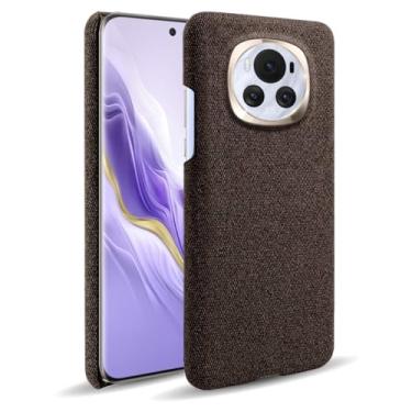 Imagem de Capa para Honor Magic 6,Capa desenhada em lona,Case Protetora Ultrafina com Empunhadura Macia,Design em Tecido Antichoque e Antiarranhões-Brown