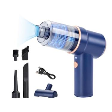 Imagem de DIAMOND CHEF Aspirador De Pó Portátil Sem Fio Para Carro - 6500Pa Úmido E Seco, Alta Potência Com Vários Bicos, Led Recarregável Carro, Casa, Escritório, Animais Estimação 2 Em 1 Fio, Sucção Sopro