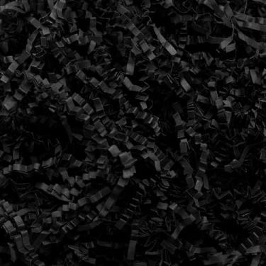 Imagem de Mefleet Papel Picado Amassado Preto De 1/2 Lb Para Enchimento Caixa Presente - Sacola Cesta Almofada Grama Embalagem Páscoa, Dia Das Mães E Aniversário