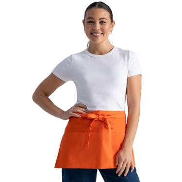 Imagem de Chef Works Avental de garçonete unissex, tangerina, tamanho único