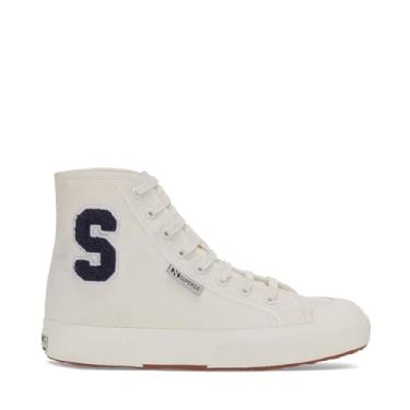 Imagem de Superga - Tênis unissex 2295 algodão Terry Patch, Branco Avorio/Azul-marinho/Full Avorio, 34