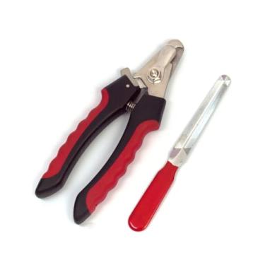 Imagem de Alicate cortador de unha cachorros para cães pets dog profissionais (PRETO/VERMELHO)