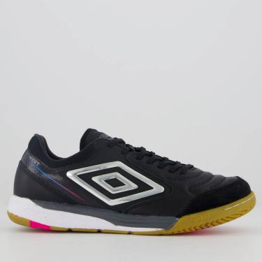 Imagem de Chuteira Umbro Adamant Master Class Pro Bump Futsal Preta e Cinza  masculino
