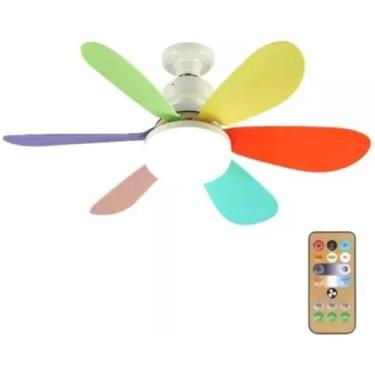 Imagem de Super Ventilador Teto Bocal E27 Luminária Led Mais Controle - Sweet Ho