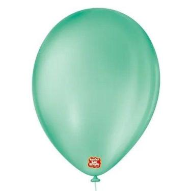 Imagem de Balao 9 liso c/50 tiffany sao roque - são roque