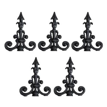 Imagem de Kit 5 Ponteira Ponta De Lança Ferro N19 Grade Muro 23X18Cm