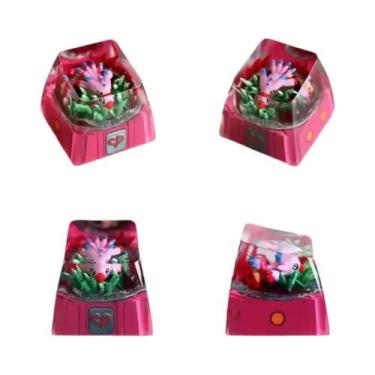 Imagem de Agumon Gabumon Digimon Anime Resina Personalizada Keycap Translúcido P