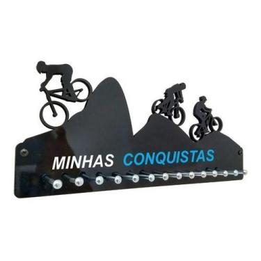 Imagem de Porta Medalha Mountain Bike Masculino 34cm - QUADRO DE MEDALHA