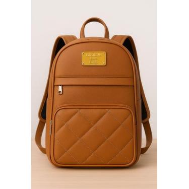 Imagem de Mochila Feminina Média material sintético Alça Ajustável Estilo Casual