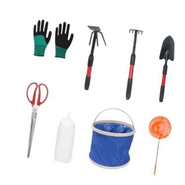 Imagem de Kokiya Conjunto de ferramentas para praia, balde, ancinho, brinquedos de areia, caixa para escavação ao ar livre, L