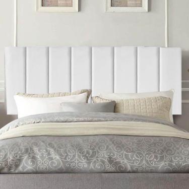 Imagem de Painel Estofada Carla 100cm Solteiro Para Cama Box Quarto Suede Branco - Gat Magazine