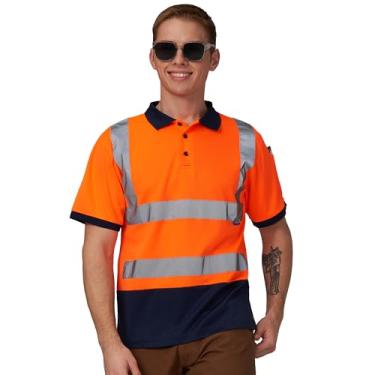 Imagem de Camisa polo Hi Viz manga curta segurança alta visibilidade Wrok-wear laranja M