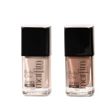 Imagem de Kit 2 Esmaltes Marfim | Pincel Anatômico, Hipoalergênico, Longa Duração, Secagem Rápida (Areia + Duna)