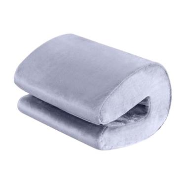 Imagem de FashionCha Apoio de cabeça para cadeira de escritório Almofada de apoio de cabeça ergonômica para cadeira de mesa Almofada de de pescoço para cochilo para, Cinza