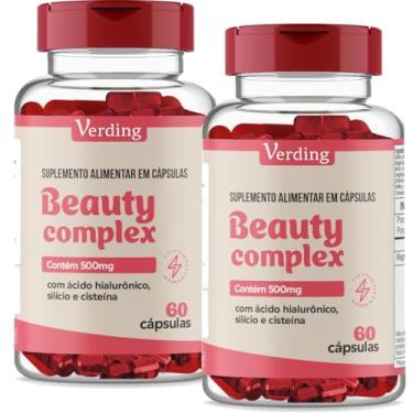 Imagem de 2x Beauty Complex Verding, 500mg, 60 Cápsulas, Com Ácido Hialurônico, Silício e Cisteína