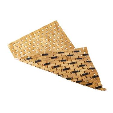 Imagem de AFXGUSD Tapete de banho de bambu, tapete de banheiro, de chuveiro, de banheiro para piscina, sala de lama, spa, L
