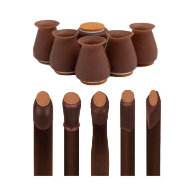 Imagem de Kit 12 Protetor Sola De Feltro Silicone 15Mm A 23Mm Cadeira