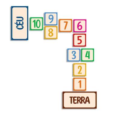 Imagem de Adesivo para Jogo de Amarelinha Kids Céu e Terra - Império da Impressã