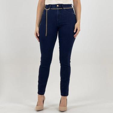 Imagem de Calça Young Style Skinny Jeans Barriga Chapada Feminina-Feminino