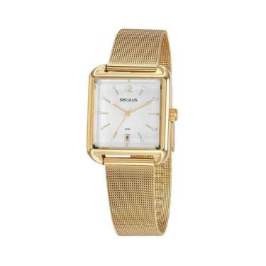 Imagem de Relógio Seculus Dourado Feminino 77082LPSVDS1-Feminino