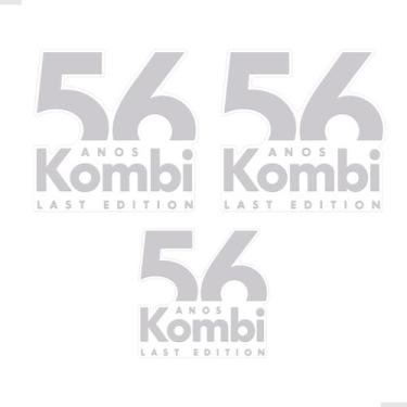 Imagem de Adesivos Para VW Kombi 56 Anos Last Edition Emblemas Cinza - SPORTINOX