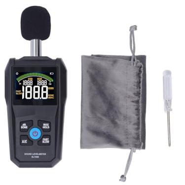 Imagem de Digital Sound Level Medidor de alta precisão Medi de ruído Dispositivo com Luz de fundo Display para canteiro de obras Site de filmagem Proteção de saúde escola em casa Material