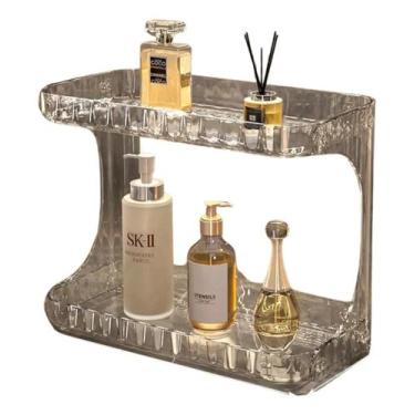 Imagem de Prateleira Organizador Diamante Acrílico Porta Maquiagem Suporte Multi